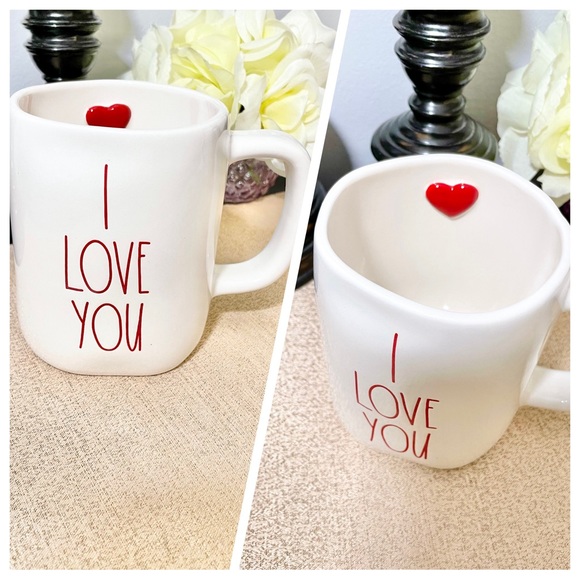 NEW Rae Dunn I LOVE YOU Ceramic Mug - Picture 1 of 4